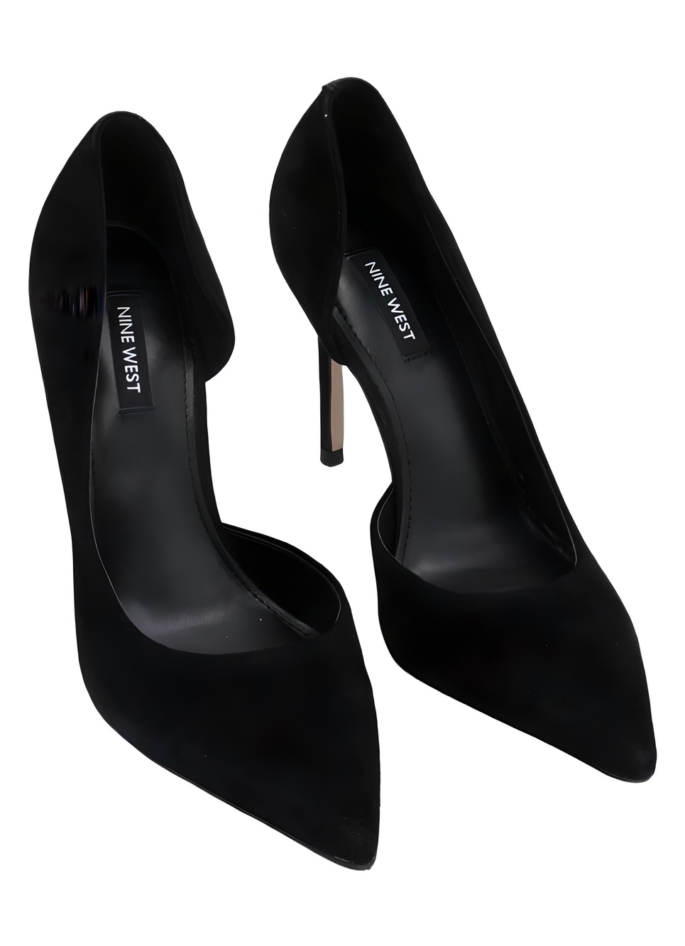 Nine West Follow d'Orsay Pointed Toe Pumps Black Suede Size 7M